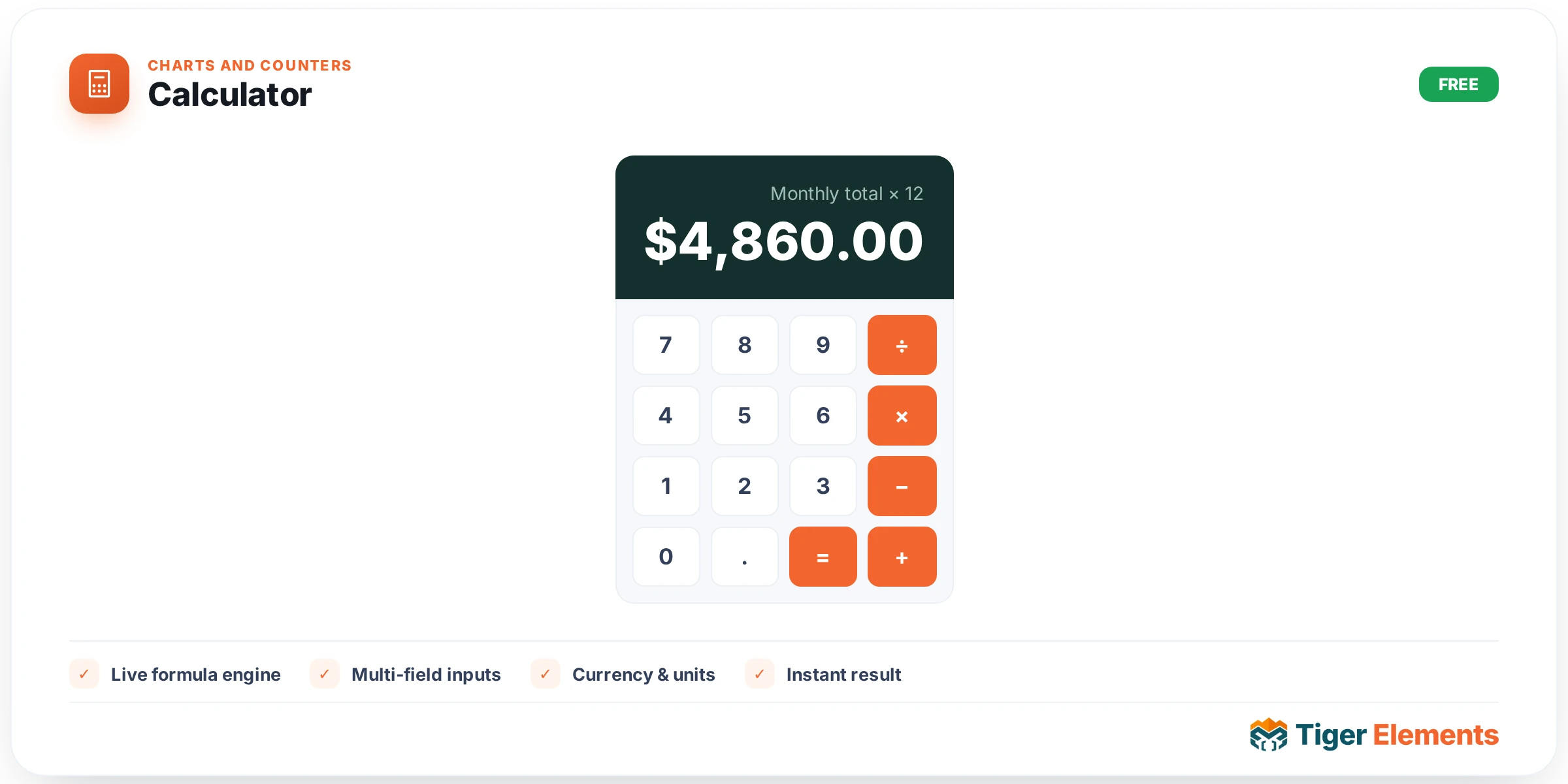 Calculator — features & options