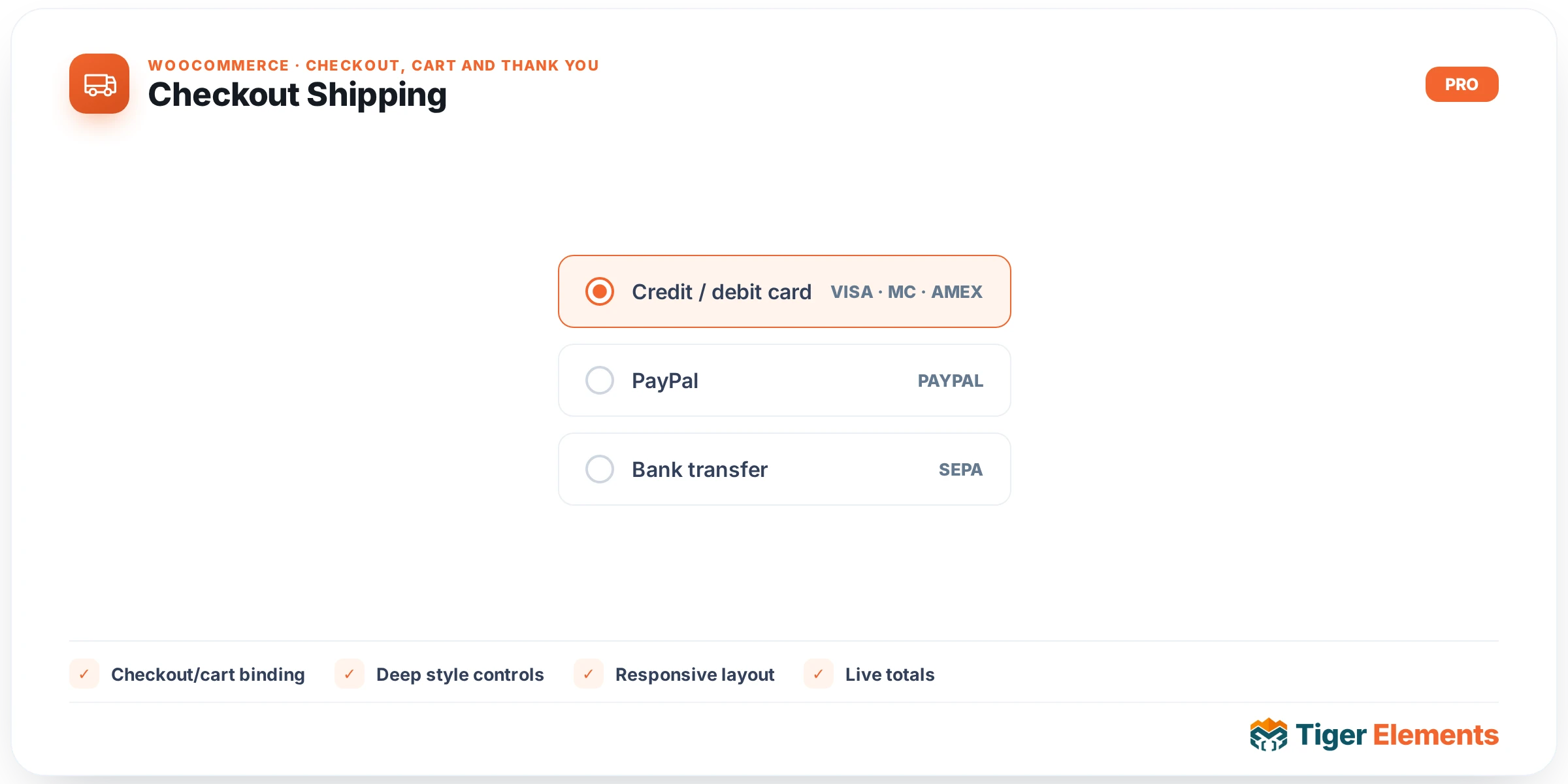 Checkout Shipping — features & options
