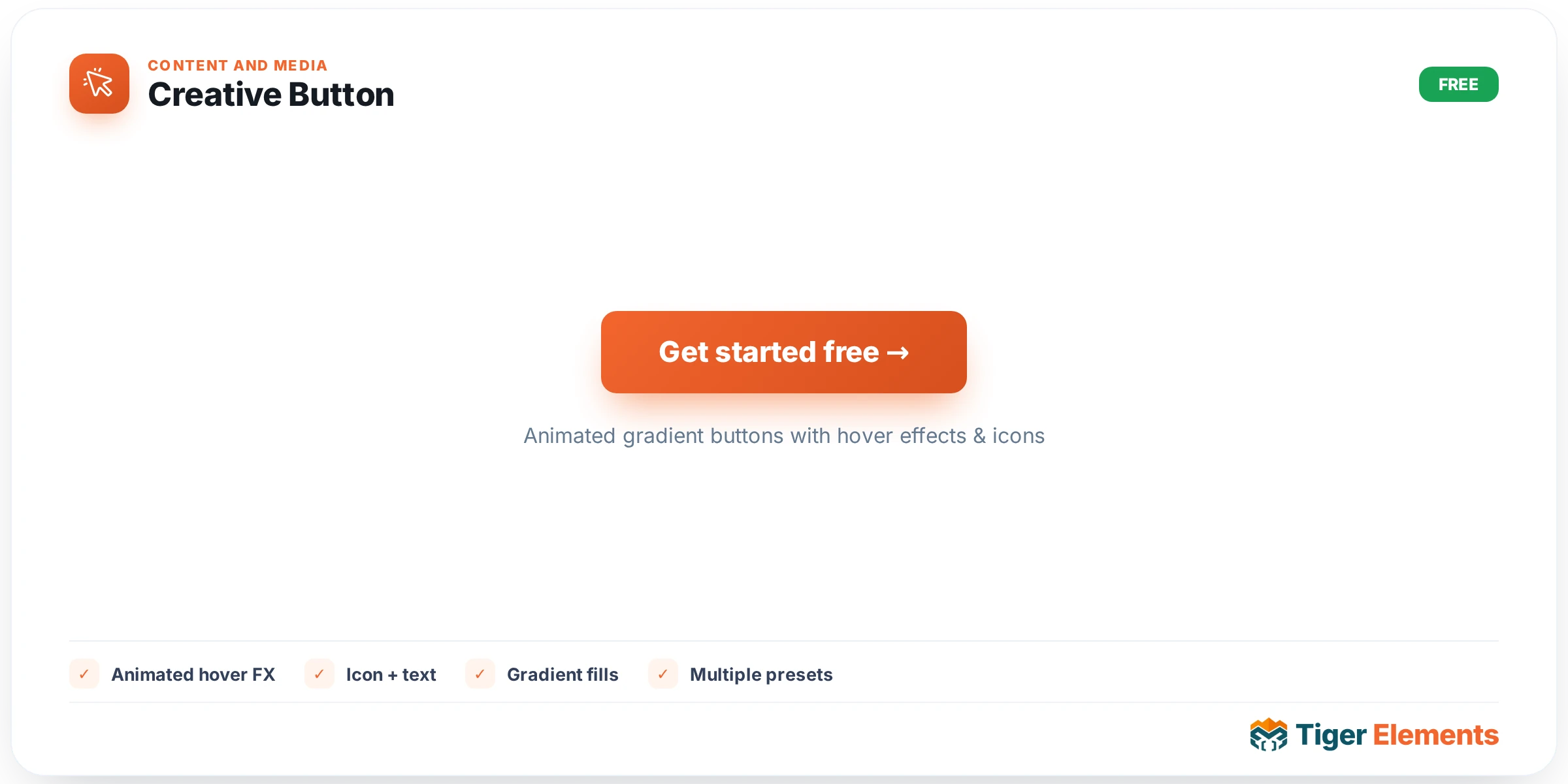 Creative Button — features & options