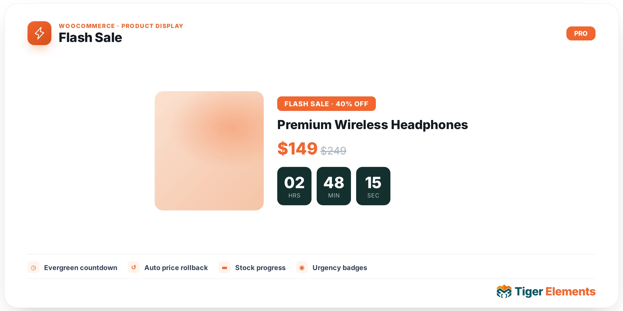 Flash Sale — features & options