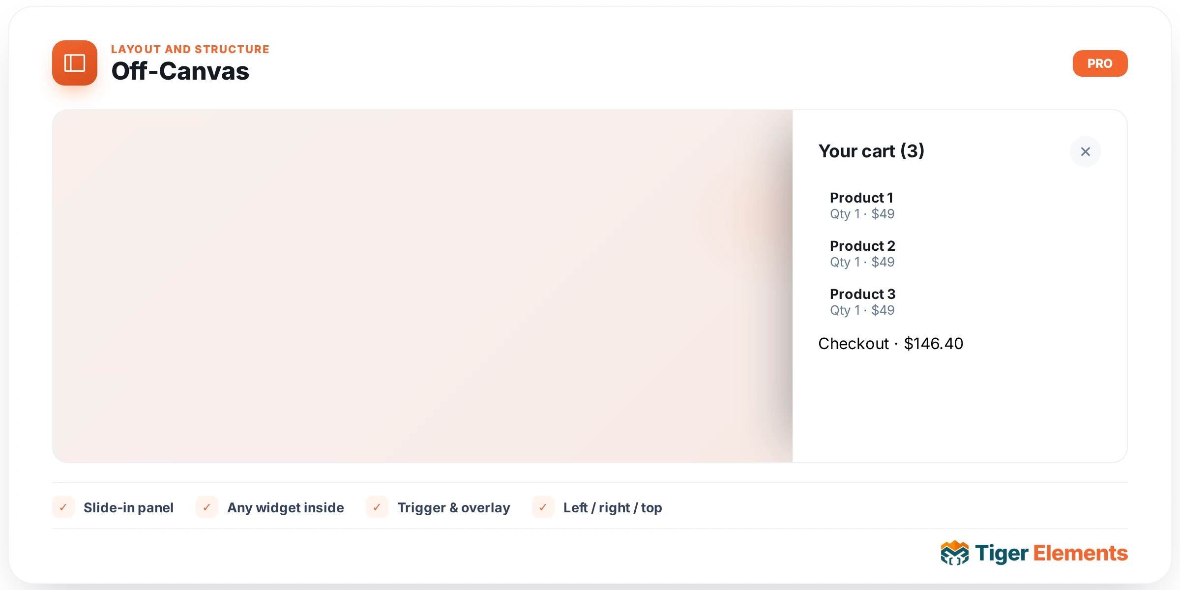 Off-Canvas — features & options