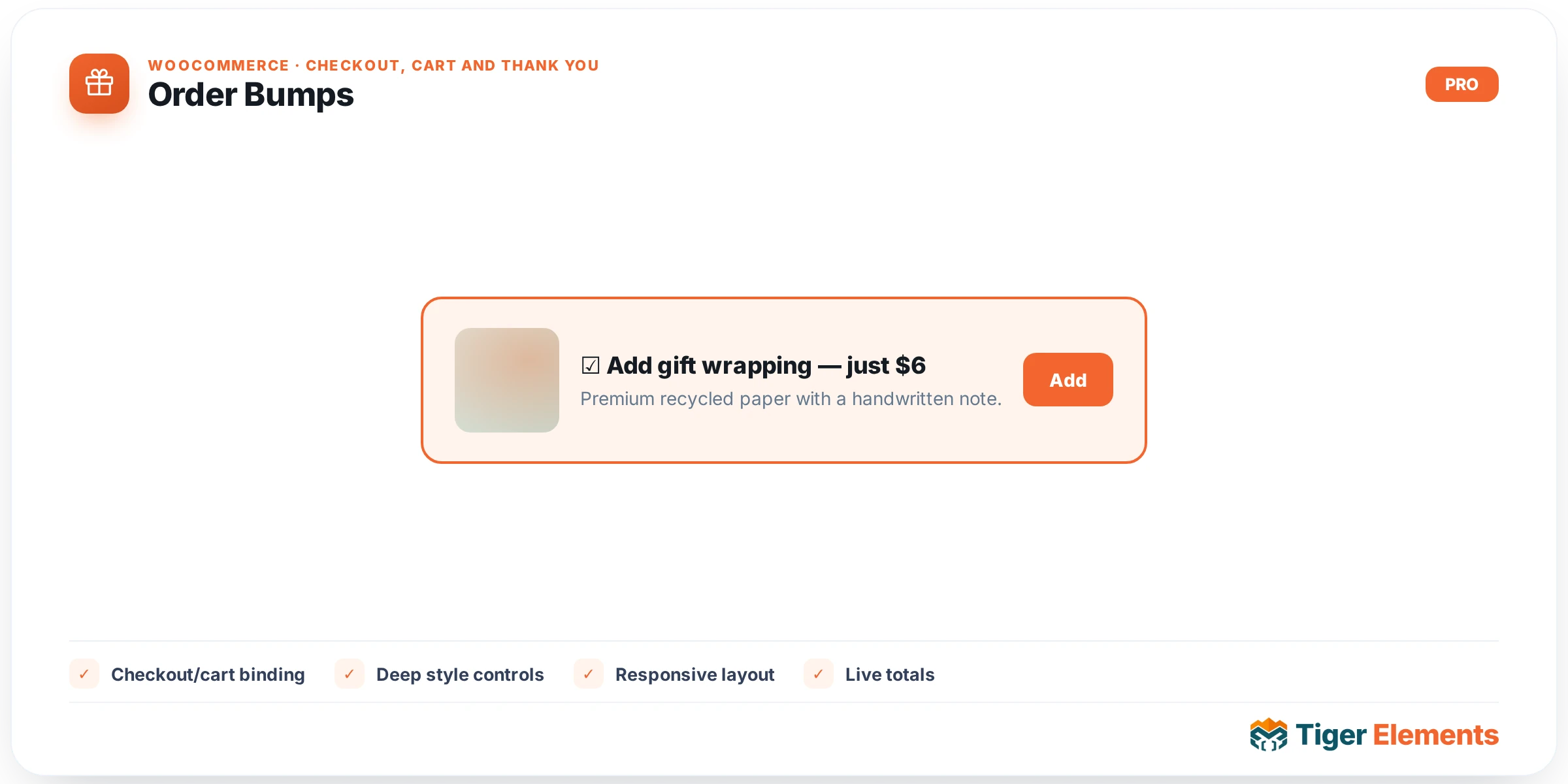 Order Bumps — features & options