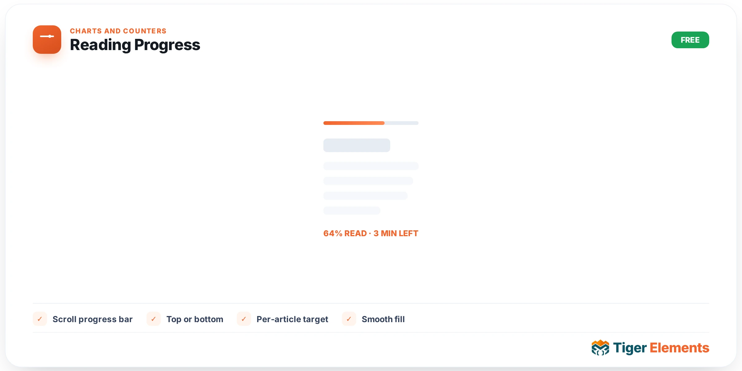 Reading Progress — features & options