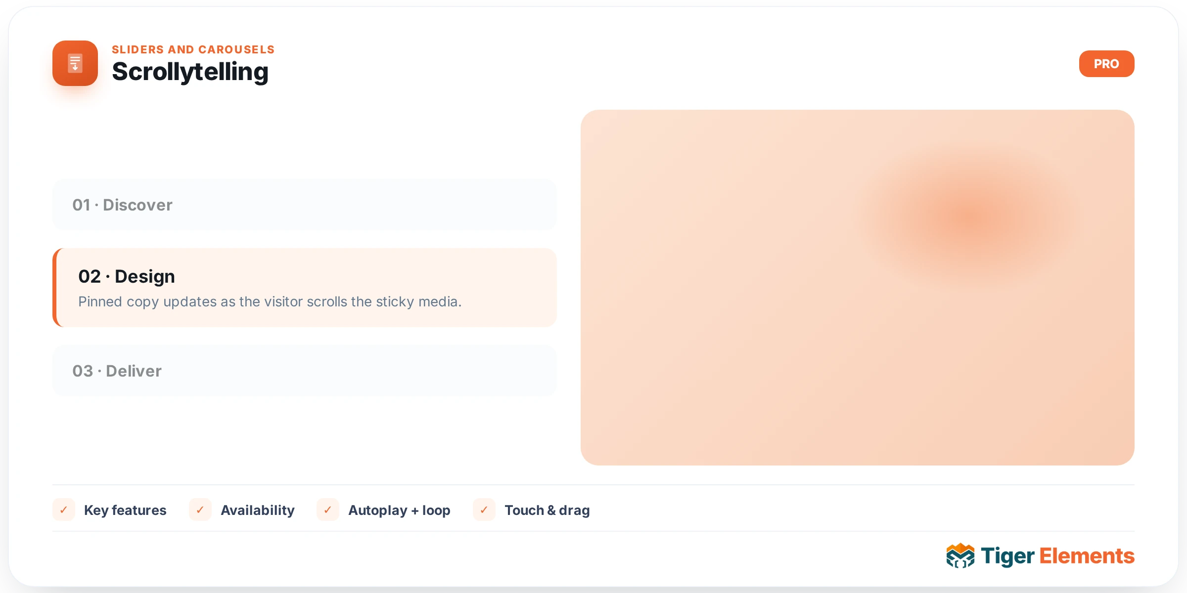 Scrollytelling — features & options