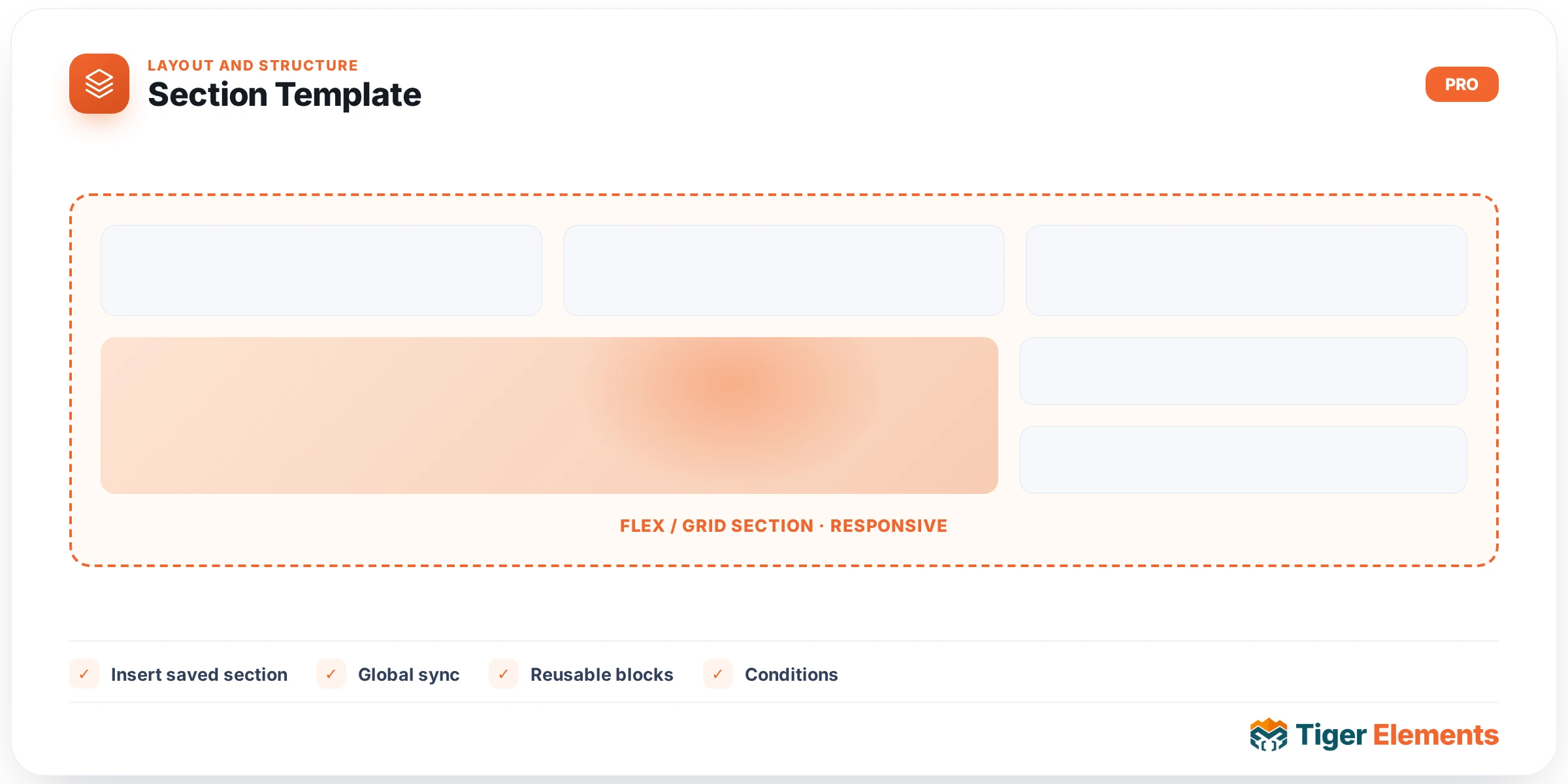 Section Template — features & options